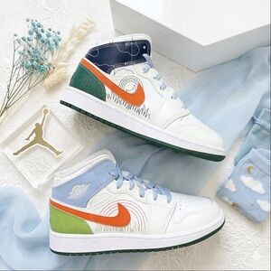 Jordan 1 Mid SE Backyard GS Size 6.5Y Women’s 8 DX2462-100